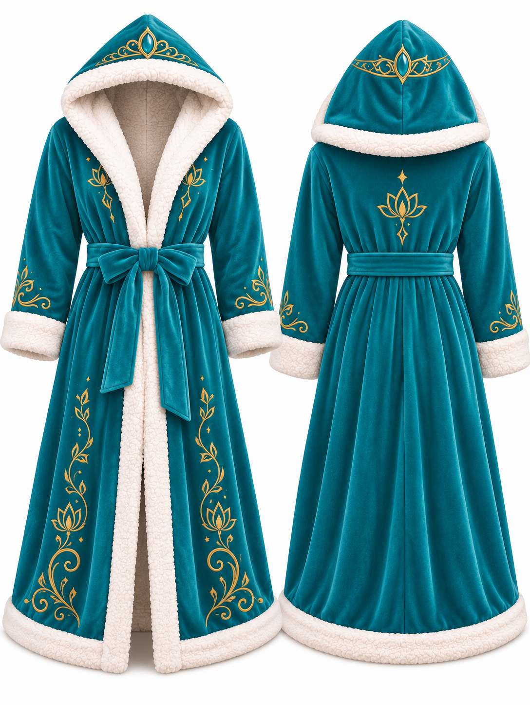 Emerald green heated princess robe