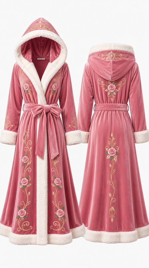 Pink heated princess robe