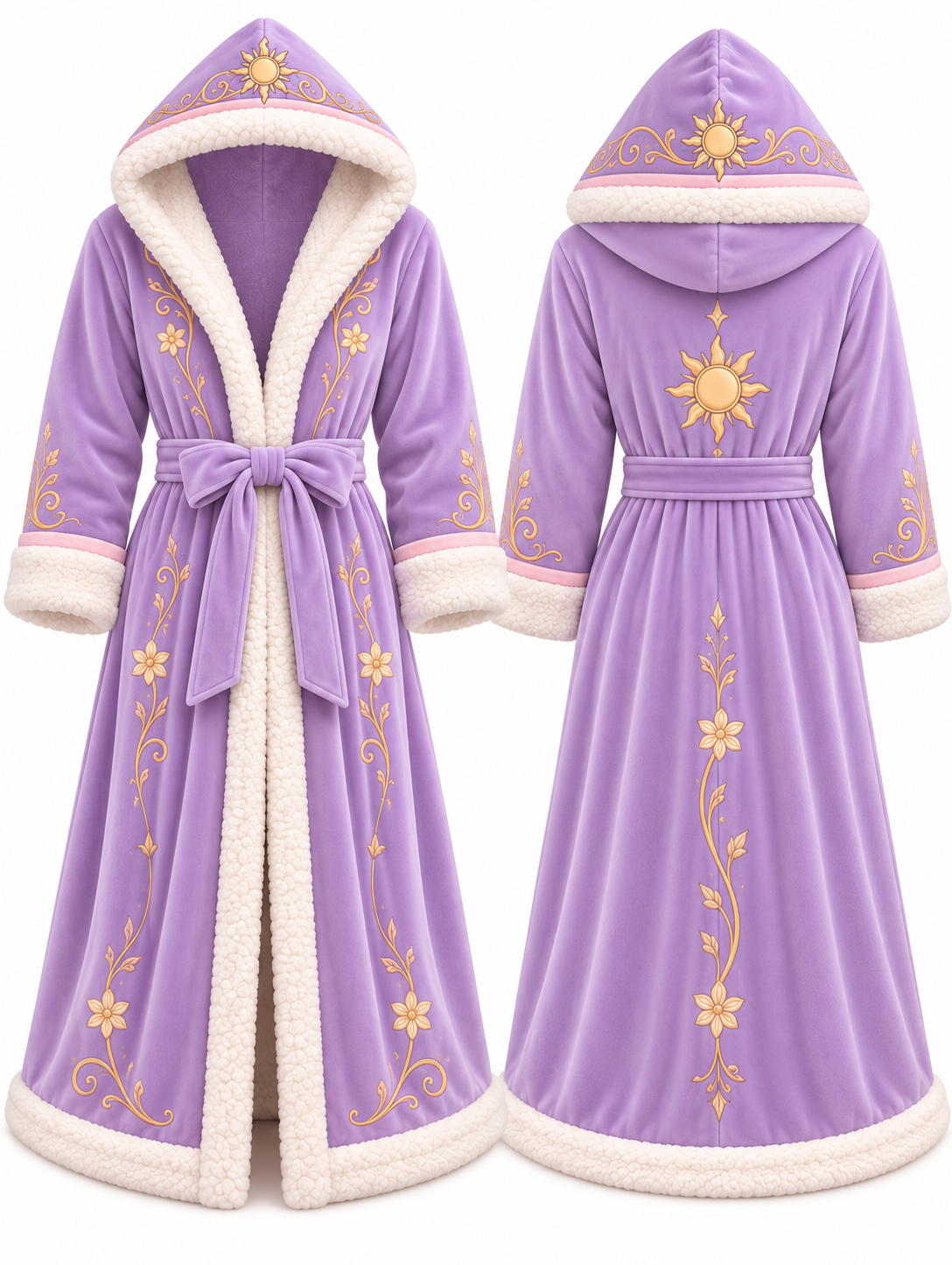Purple heated princess robe